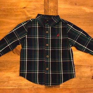 Boys nautica button up and khaki pants